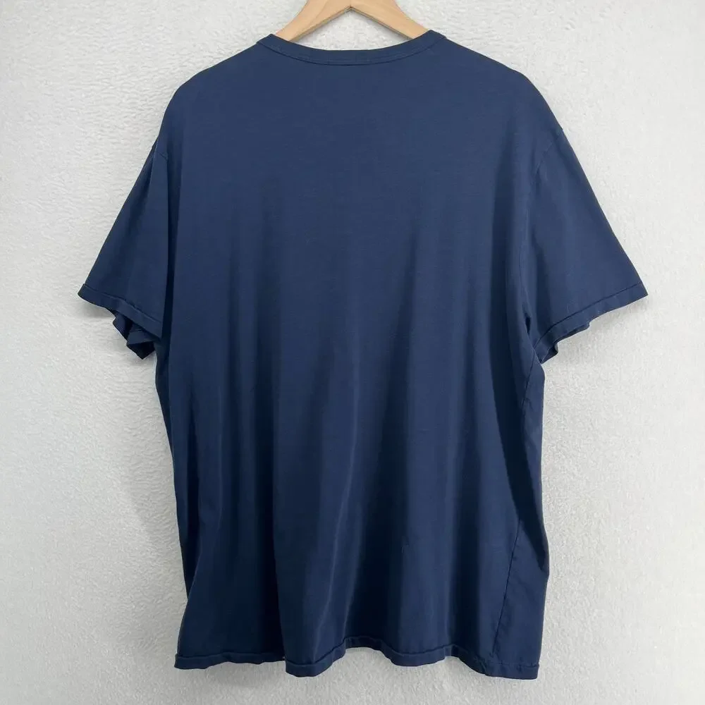 POLO RALPH LAUREN Shirt Mens XL PRL Polo Athletic Div Short Sleeve Cotton Blue